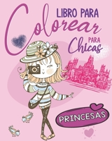 Libros para colorear para chicas: Princesas: Imágenes encantadoras como princesas, música.. Libro de colorear para niñas a partir de 9 años, para niña B08SH41Z51 Book Cover