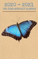 2020-2021 Two Year Monthly Planner: Blue Butterfly - Small Pocket Calendar 5.06 x 7.81 169899575X Book Cover