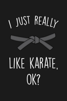 I Just Really Like Karate Ok: Blank Lined Notebook To Write In For Notes, To Do Lists, Notepad, Journal, Funny Gifts For Karate Lover 1677321296 Book Cover