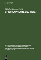 Epeirophorese, Teil 1 3111190390 Book Cover
