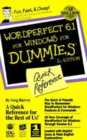 Wordperfect 6.1 for Windows for Dummies: Quick Reference 1568849664 Book Cover