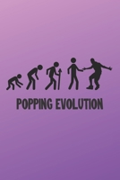 Popping Evolution: Popping Gift - Lined Notebook Journal Featurig a Dancer on a Purple Pink Background 1708459219 Book Cover