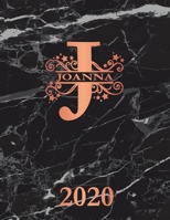 Joanna: 2020. Personalized Name Weekly Planner Diary 2020. Monogram Letter J Notebook Planner. Black Marble & Rose Gold Cover. Datebook Calendar Schedule 1708213198 Book Cover