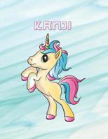 Kanji: Cahier d'�criture japonaise - Licorne mignonne - 200 pages Genkouyoushi pour pratiquer les Hiragana (Katakana) 1079091890 Book Cover