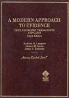 Modern Approach to Evidence (American Casebook Series) 0314067728 Book Cover