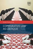 Comparative Law as Critique 178536393X Book Cover