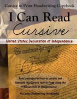 I Can Read Cursive: Cursive to Print Handwriting Copybook 1535021209 Book Cover