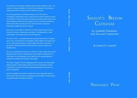 Sallust's Bellum Catilinae: An Auditable Translation with Text and Commentary B0GZ7DX16R Book Cover