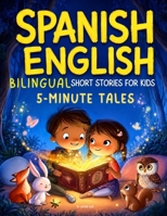 Spanish English Bilingual Short Stories for Kids: 5-Minute Tales: 60 Fun Adventures with Interactive Activities to Build Vocabulary, Reading Confidence, and Dual Language Skills for Children Ages 4-8 B0H854S486 Book Cover