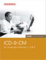 ICD-9-CM 2008 Professional for Hospitals, Volumes 1, 2, & 3 (Icd-9-Cm Professional for Hospitals) 1601510357 Book Cover