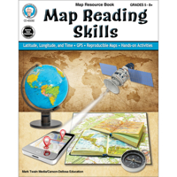 Mark Twain Map Reading Skills Geography Workbook, Grades 5-12 Geography, Map Skills and Geography for Kids, Geography Classroom or Homeschool Curriculum 1622239067 Book Cover