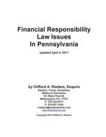 Financial Responsibility Law Issues in Pennsylvania 1515096459 Book Cover