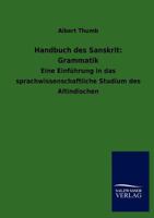 Handbuch Des Sanskrit: Grammatik 3846016934 Book Cover