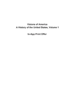 Visions of America: American History Survey, Volume 1 0205092675 Book Cover