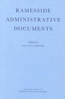 Ramesside Administrative Documents 0900416408 Book Cover