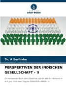 Perspektiven Der Indischen Gesellschaft - II (German Edition) 6208612268 Book Cover