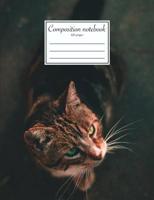 Composition Notebook: Cute Cat Notebook - Cat Wide Ruled Notebook With 120 Pages 7.44" x 9.69" Notebook With Cat 1724700081 Book Cover