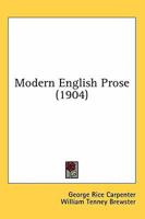 Modern English Prose 1144578078 Book Cover