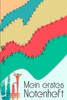 Mein erstes Notenheft: Notenheft DIN-A5 mit 100 Seiten leerer Notenzeilen zum Notieren von Melodien und Noten f�r Komponistinnen, Komponisten, Musikstudentinnen und Musikstudenten 1693044498 Book Cover