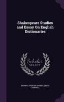 Shakespeare Studies and Essay on English Dictionaries 1163296953 Book Cover