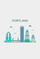 Portland Oregon Minimalist Travel Notebook [Lined] [6x9] [110 pages] 1676590862 Book Cover