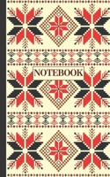 Notebook: Ruled pages - 5 x 8 inches - 100 pages - My Fallahi Cross stitch Embroidery Pattern (BLACK & cream) 1677198222 Book Cover