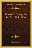 Letters Of Dennys De Berdt 1757 To 1770 1417964669 Book Cover