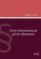Droit International Prive Allemand 3867418780 Book Cover