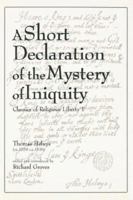 MYSTERY OF INIQUITY (Classics of Religious Liberty, 1) 086554574X Book Cover