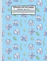 Elephants Composition Notebook: Elephant Gifts: Paperback Blank Wide Ruled Lined Paper Journal for School: 8.5 x 11 1700448005 Book Cover