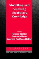 Modelling and Assessing Vocabulary Knowledge 0521703271 Book Cover