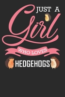 Hedgehog Journal Notebook: Just a Girl Who Loves Hedgehogs Composition Book for Hedgehogs Lovers and Breeder. Wide Ruled Blank Lined paper.  Diary, ... sheets). Gift for Birthday, Kids, boys, girls 1679181521 Book Cover