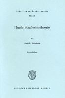Hegels Strafrechtstheorie 3428033965 Book Cover