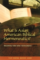 WHAT IS ASIAN AMERICAN BIBLICAL HERMENEUTICS?: Reading the New Testament (Intersections: Asian and Pacific American Transcultural Stud) 0824831624 Book Cover