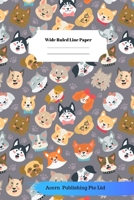 Dog Sloth Theme Wide Ruled Line Paper 1706267266 Book Cover