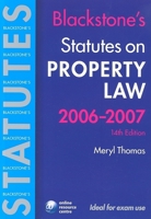 Blackstone's Statutes on Property Law (Blackstone's Statute Book) 1854310399 Book Cover