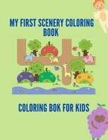 My first Scenery coloring book , Coloring bok for kids: large print B08HT564Z4 Book Cover