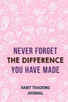 Never Forget the Difference You Have Made: Beautiful Undated Monthly Habit Tracker for Nurse, Habit Forming Books and Planner, Motivational Journal ... Students, Habit Tracker to Achieve Goals 1659613000 Book Cover