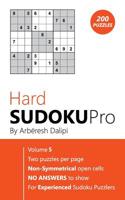 Sudoku: Hard Sudoku Pro Book for Experienced Puzzlers (200 puzzles), Vol. 5 1976442044 Book Cover