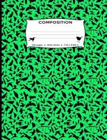 Composition: Birds All Over Green Silhouette Composition Notebook - Wide Ruled 7.44 by 9.69 in 150 pages 75 sheets for boys, girls, kids, students, ... 172568361X Book Cover