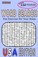 Word Search USA Edition: Fun Exercise For Your Brain B08SGNZXY6 Book Cover