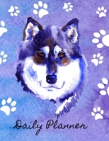 Daily Planner: Hourly Appointment Book Schedule Organizer Personal Or Professional Use 52 Weeks Husky Dog 169103147X Book Cover