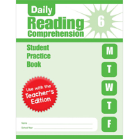 Daily Reading Comprehension, Grade 6 Student Workbook 1629385190 Book Cover