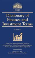 Dictionary of Finance and Investment Terms 0812025229 Book Cover