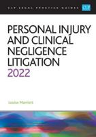 Personal Injury and Clinical Negligence 1914219740 Book Cover