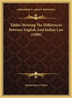 Tables Showing The Differences Between English And Indian Law 1167153561 Book Cover