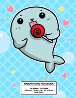 Handwriting Notebook: Back to School Cute Seal Pup Kawaii Style Handwriting Practice Book 1076905544 Book Cover