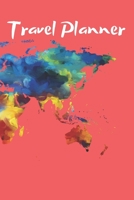 Travel Planner - world map red cover 6x9inch; itinerary planner 1675201447 Book Cover