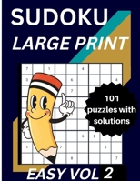 SUDOKU LARGE PRINT,Easy sudoku puzzles for adults with solutions B0BJ4R44SJ Book Cover