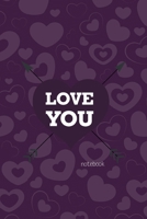 Love You Notebook, Blank Write-in Journal, Dotted Lines, Wide Ruled, Medium (A5) 6 x 9 In (Purple) 1714383075 Book Cover